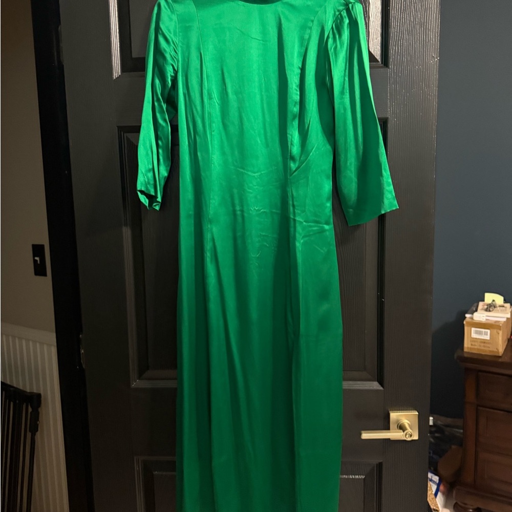 J. Crew Emerald Green Long Sleeve Dress